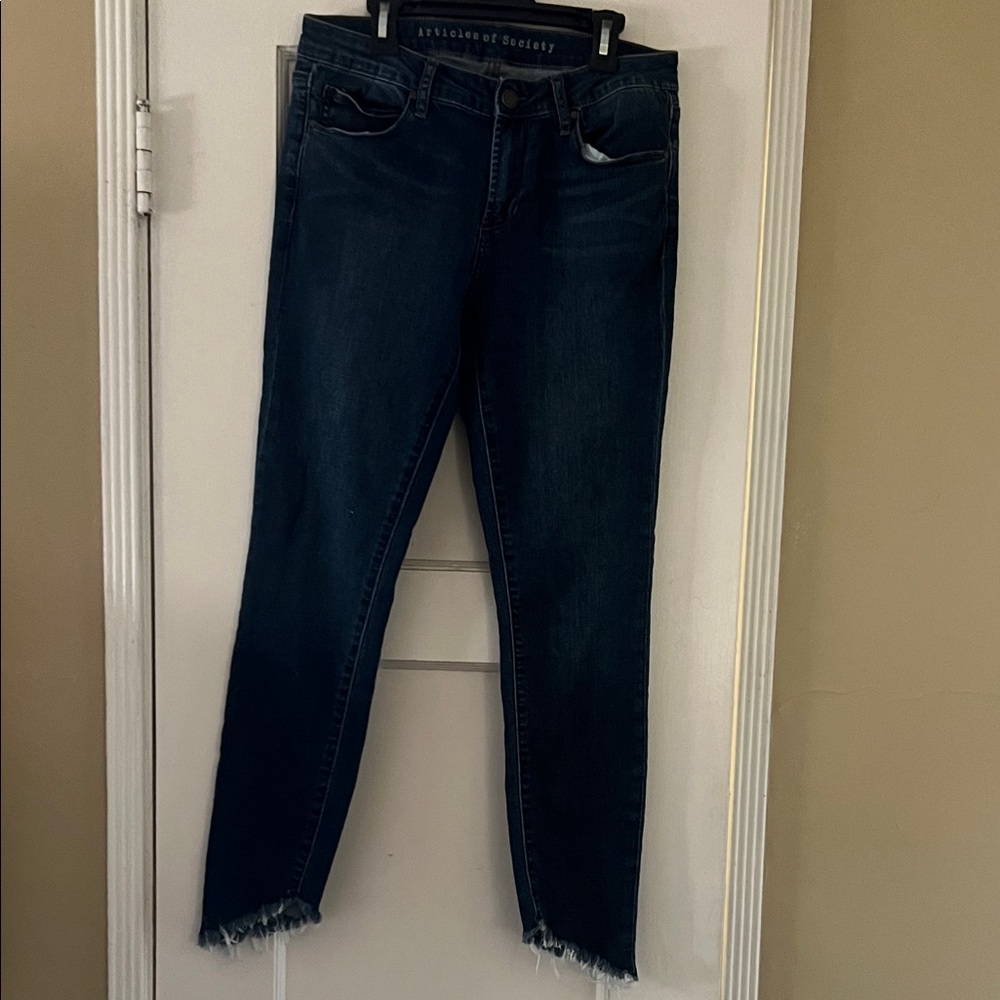 Articles Of Society Women's Dark Blue Ankle Jeans